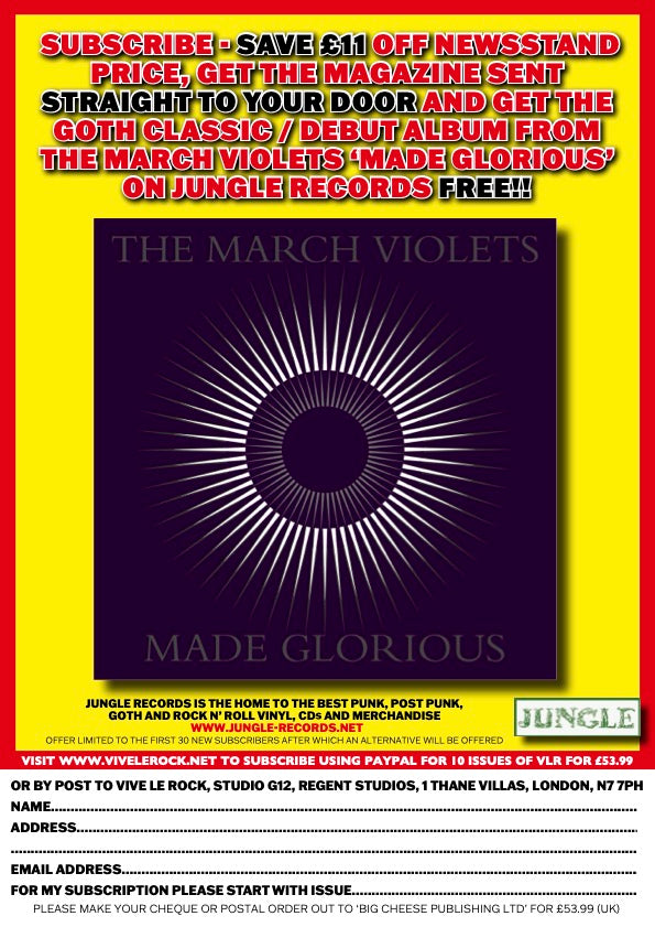 VIVE LE ROCK SUBSCRIPTION WITH FREE MARCH VIOLETS CD!