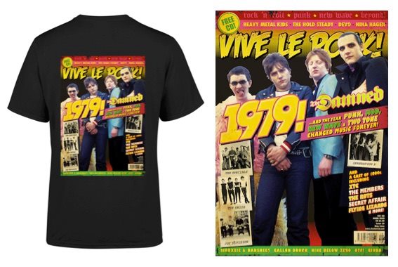 VIVE LE ROCK THE DAMNED 1979 T-SHIRT ***LIMITED EDITION***