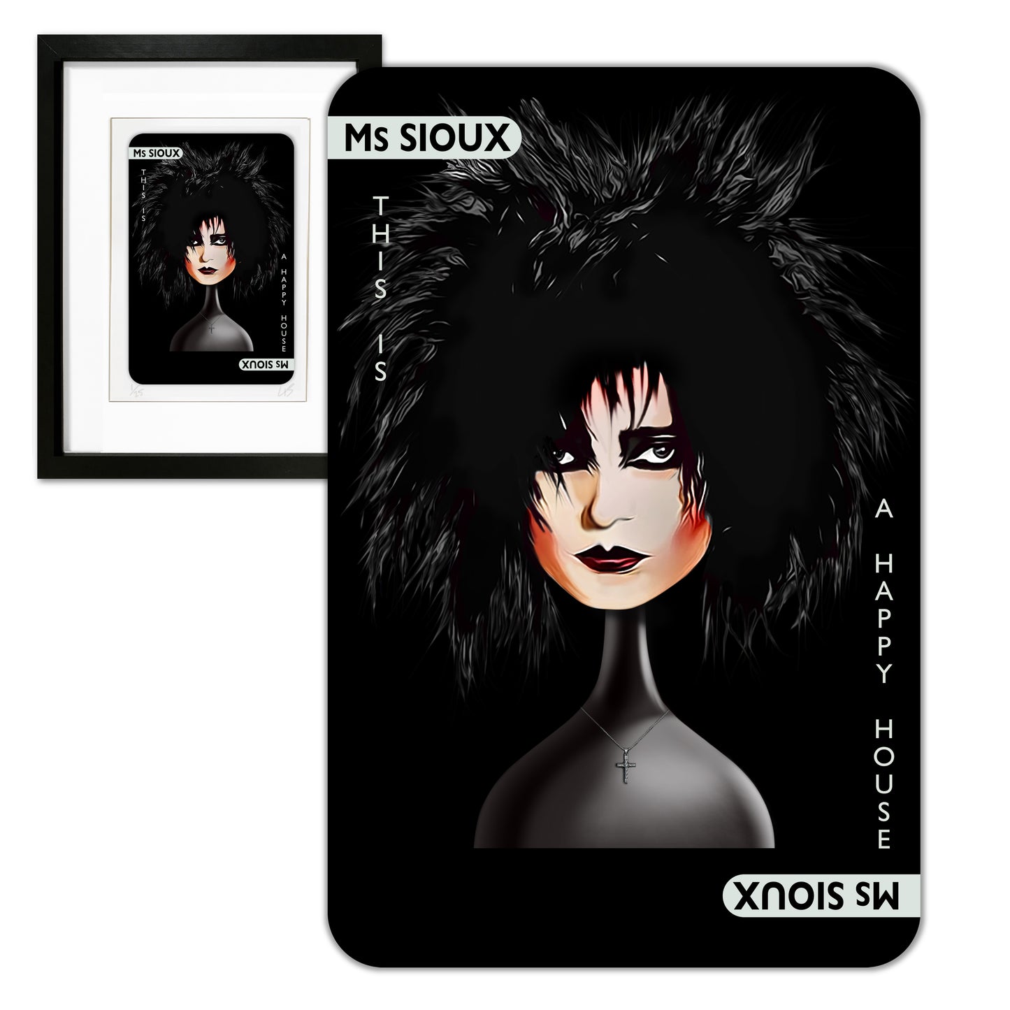 SIOUXSIE CLUEDO ART FRAMED