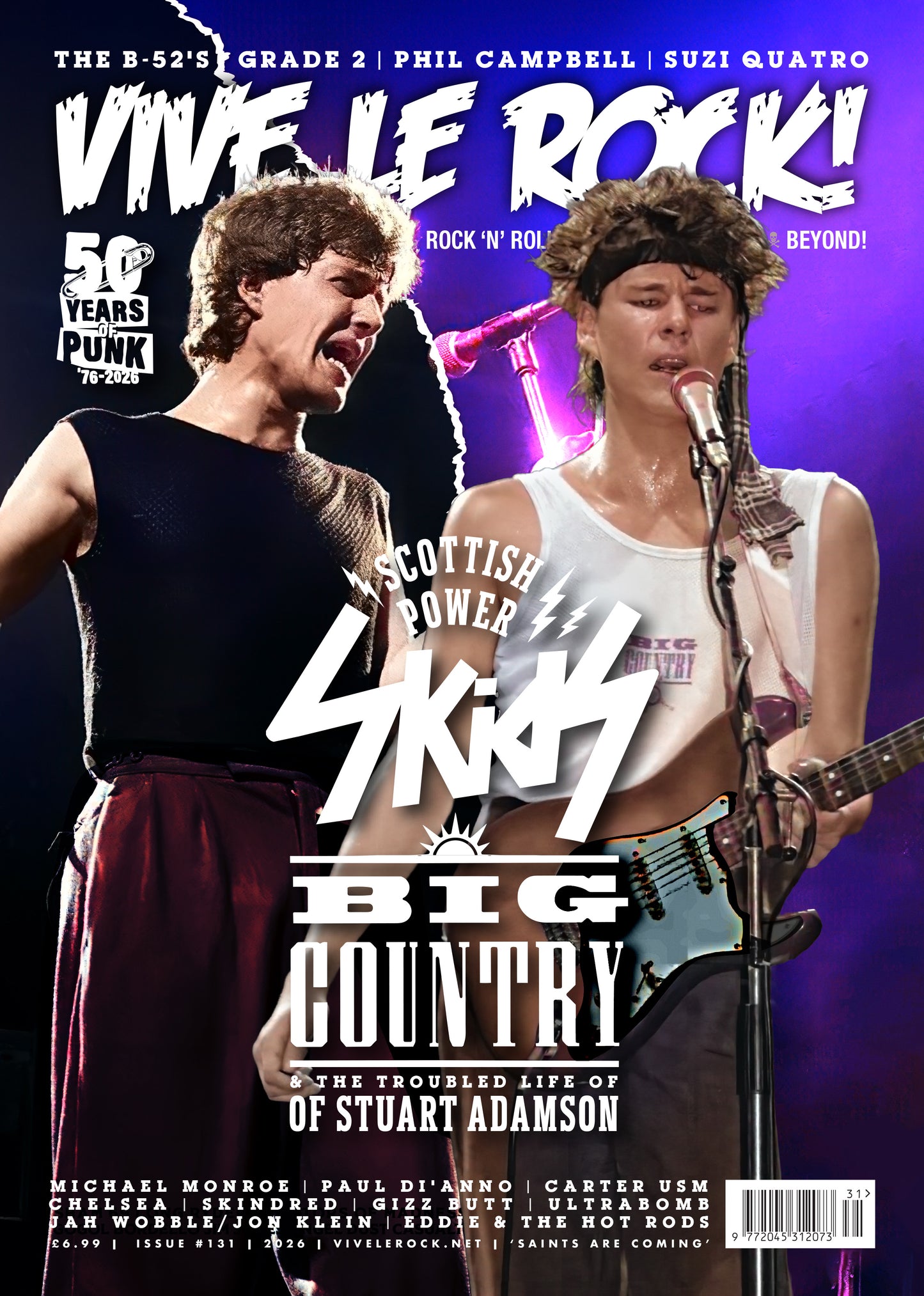 VIVE LE ROCK 131: SCOTTISH POWER - SKIDS & BIG COUNTRY - PRE-ORDERS