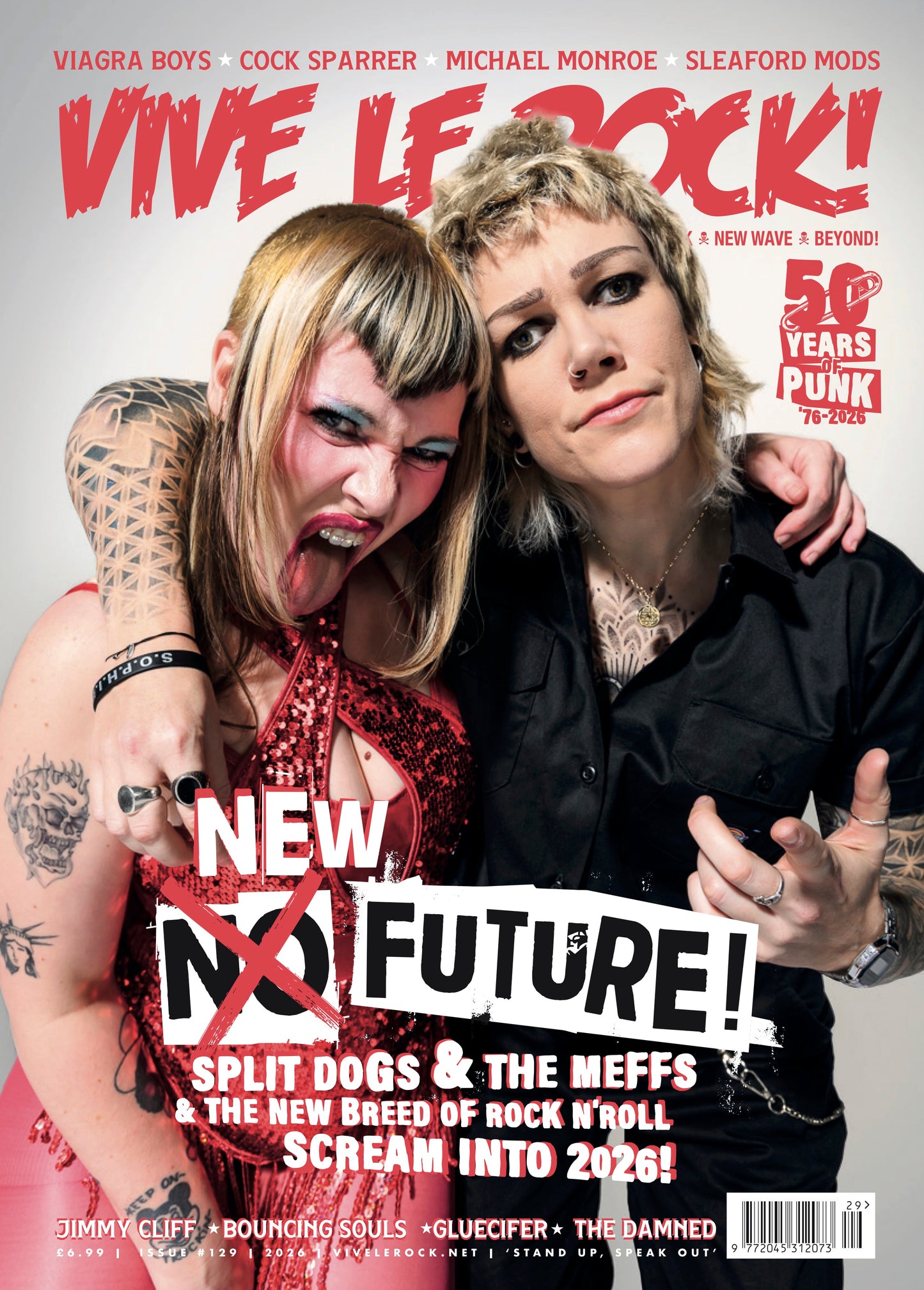 VIVE LE ROCK 129: SPLIT DOGS & THE MEFFS & THE NEW BREED OF ROCK'N'ROLL!! PRE-ORDER NOW!!!
