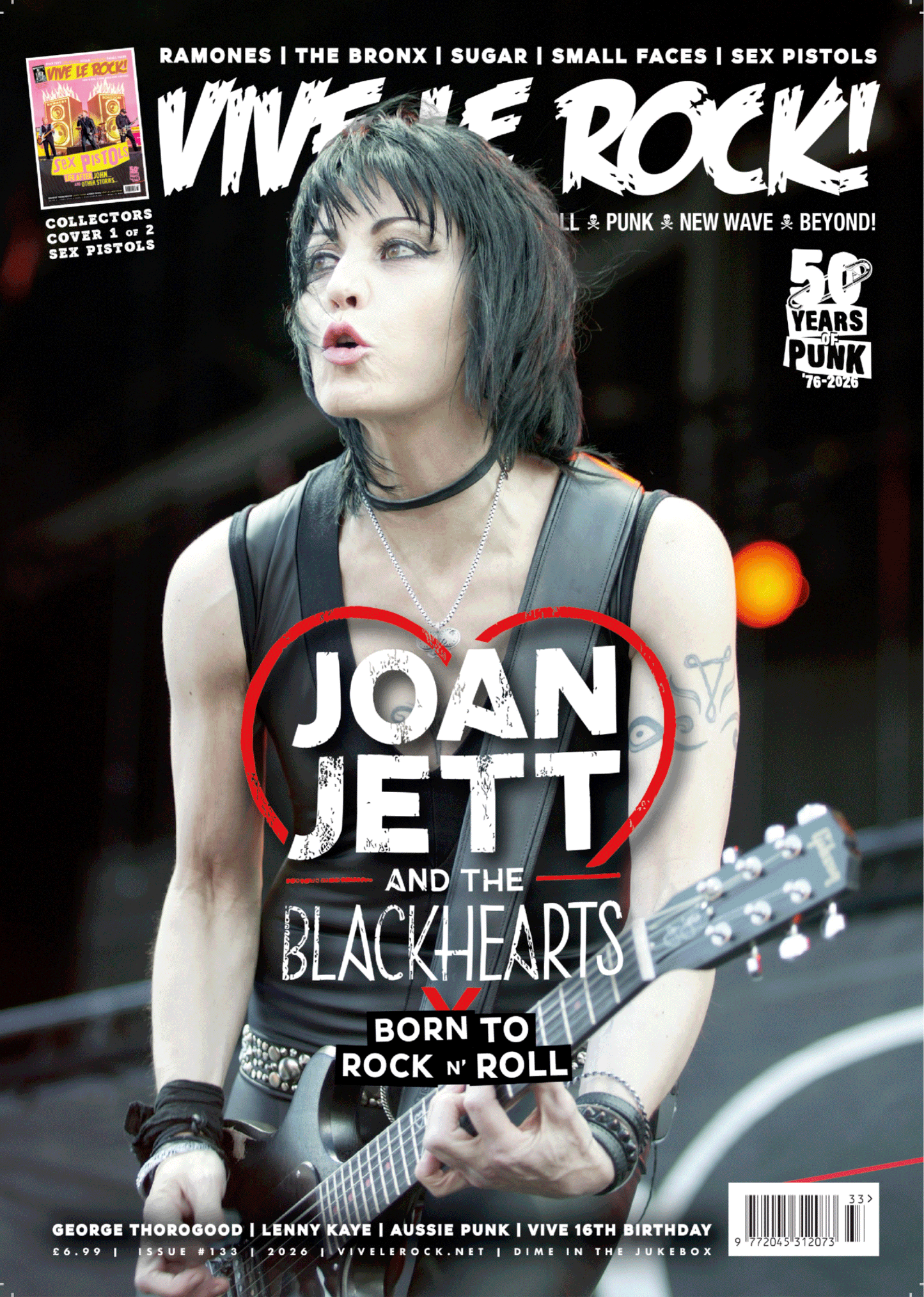 VIVE LE ROCK 133: SEX PISTOLS / JOAN JETT - DOUBLE COVER - PRE-ORDER!!