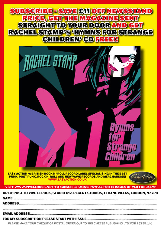 VIVE LE ROCK SUBSCRIPTION WITH FREE RACHEL STAMP CD!