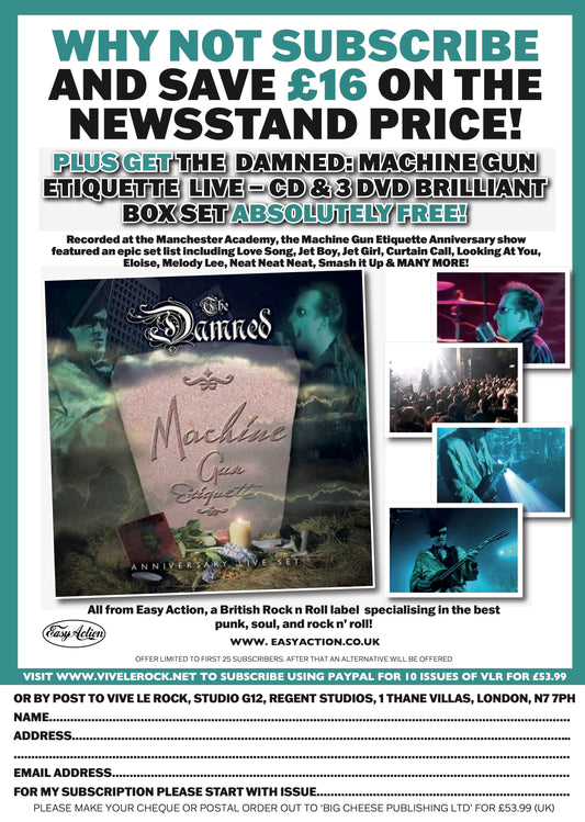 VIVE LE ROCK SUBSCRIPTION WITH FREE DAMNED LIVE BOX SET!